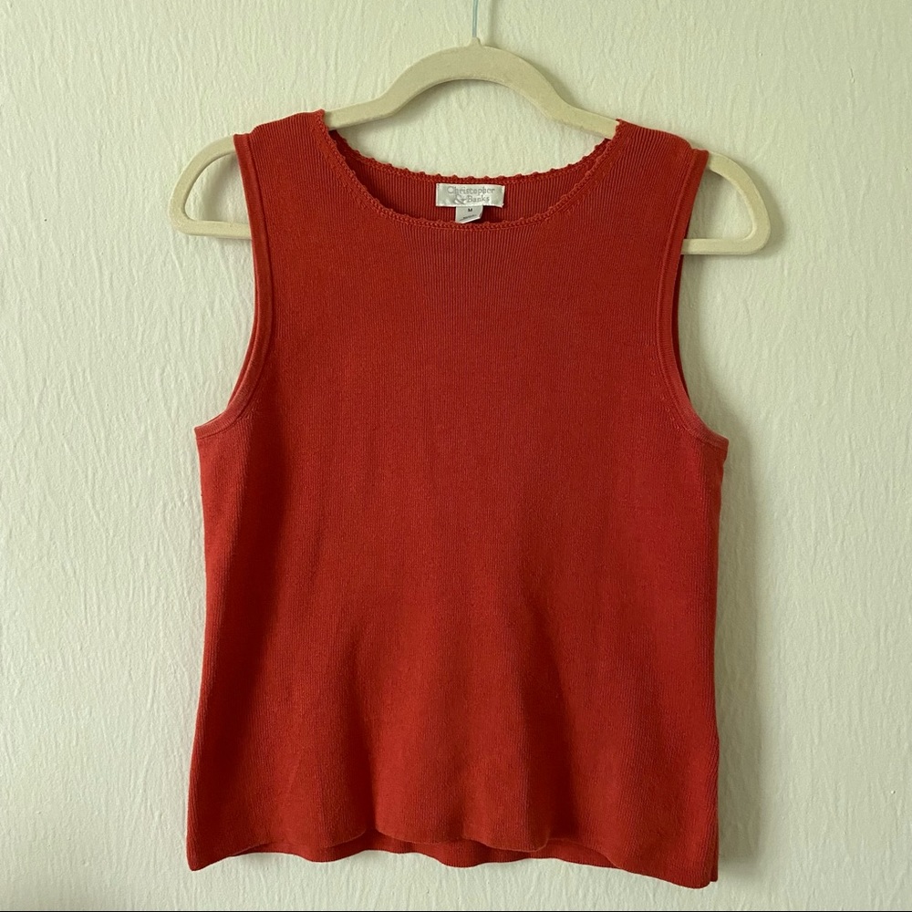 Christopher & Banks - Burnt Orange Knit Top - Sz M